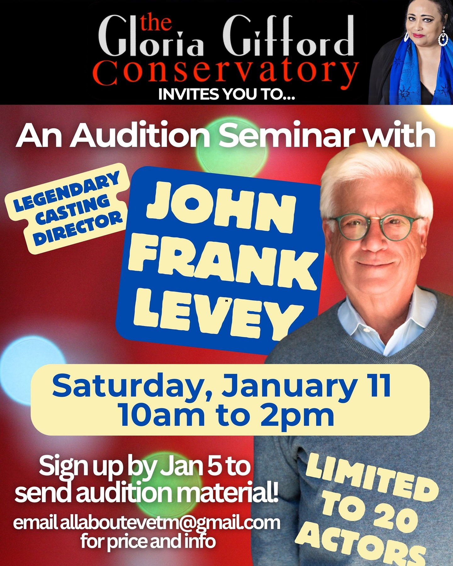 GGC Audition Seminar with John Frank Levey — Legendary Casting Director